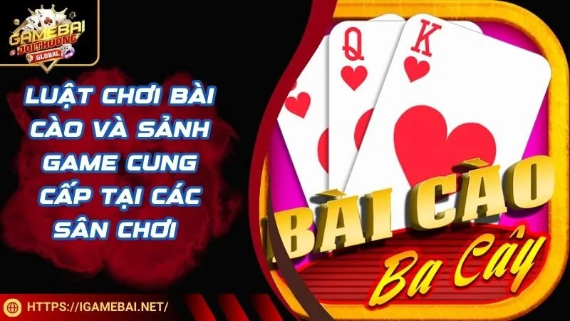 Luật chơi bài Cào và sảnh game cung cấp tại các sân chơi