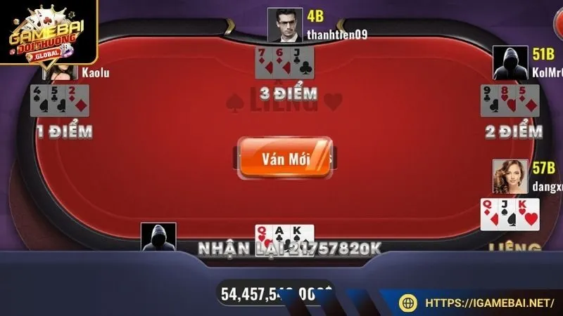 Hack game bài liêng Thao tác thực hiện với 3 bước trên điện thoại